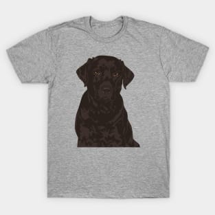 Cool Black Labrador Retriever Dog Stone T-Shirt T-Shirt